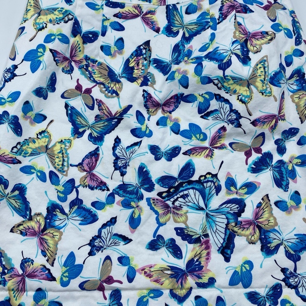 Botanical Butterfly A line Skirt Lined All Over Print Fairy Artsy Talbots 2 - Picture 8 of 8